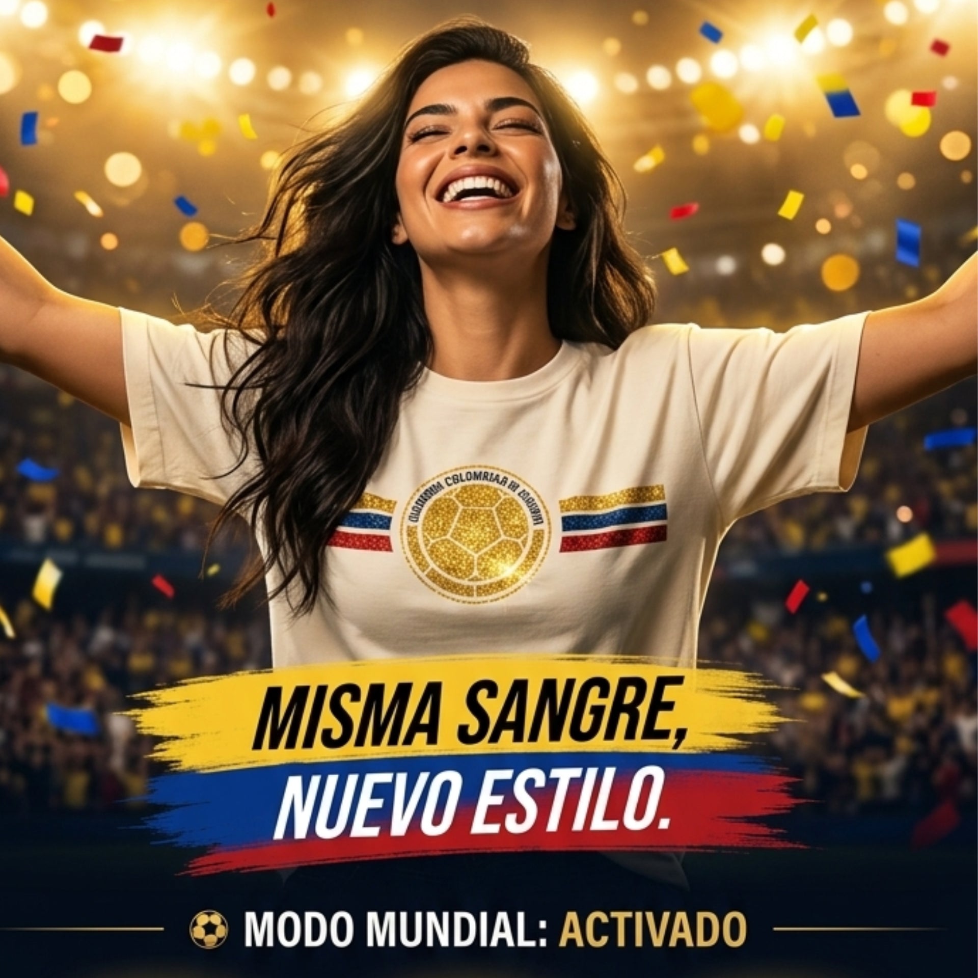 LA TRICOLOR DIVA™ — Camiseta Colombia Glitter